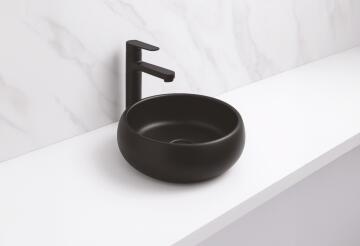 Vasque à poser céramique ronde noire mate - BILBAO