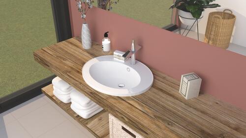 Vasque ovale à encastrer 55x45x19cm ONDEE 481069 - vue 3