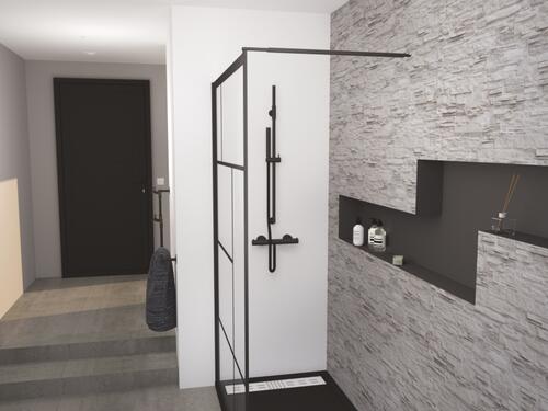 Thermostatique de douche noir mat ARIANE C3 ROLF BY AYOR 501011305 - vue 3