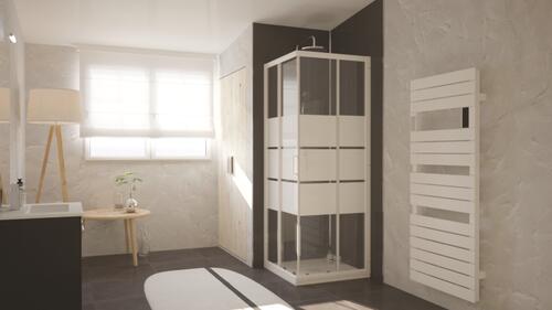 Paroi de douche accès d'angle AUMEA 90cm ONDEE 800035 - vue 3