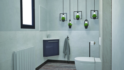 Meuble lave-mains d'angle anthracite cuzco ONDEE 800146 - vue 3