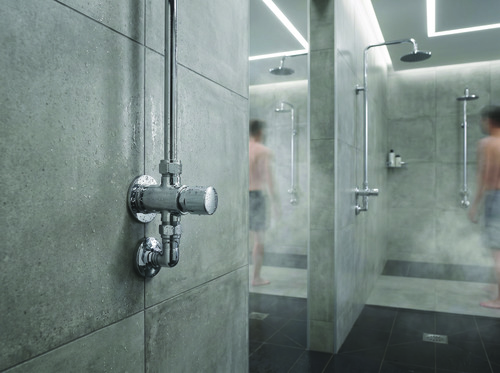 Robinet de douche temporisé chromé ONDEE 9154 - vue 2