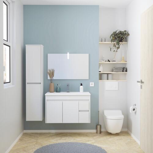 Meuble à suspendre 80cm lumpur miroir suspendu ONDEE 96880 - vue 3