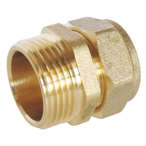 Raccord droit mâle et bicône laiton pour tube cuivre ø16-20/27