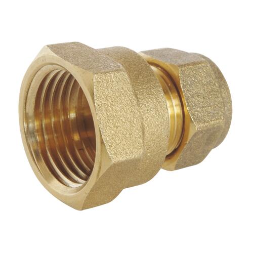 Raccord droit femelle et bicône laiton pour tube cuivre ø12-12/17