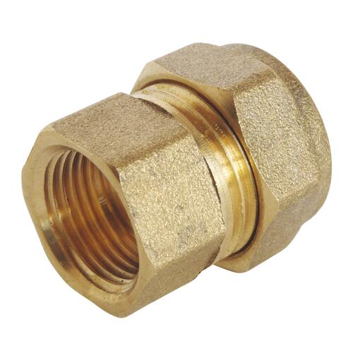 Raccord droit femelle et bicône laiton pour tube cuivre ø14-15/21