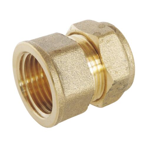 Raccord droit femelle et bicône laiton pour tube cuivre ø16-15/21