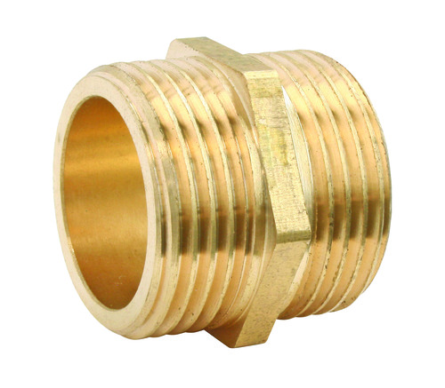 Poche de 2 mamelons égaux laiton brut double mâle 12/17 101510111