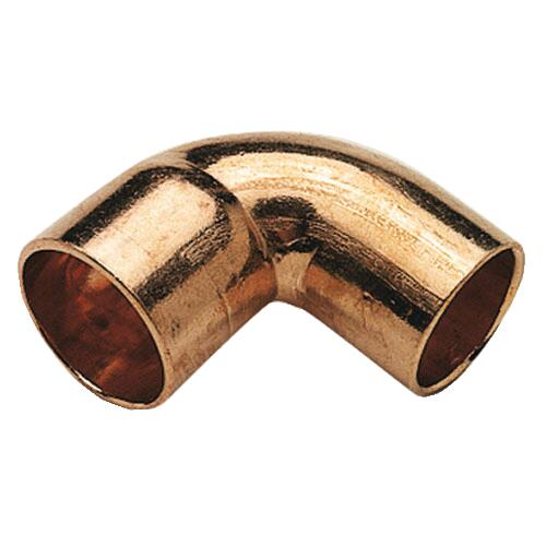 Coude cuivre à souder 90° petit rayon mâle femelle ø16 (x10)