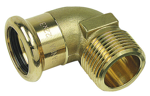 Coude Press 90° mâle bronze à sertir EAU ø22-26/34 101512319