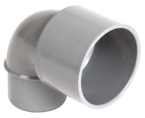 Coude PVC 87°30 mâle ø40 femelle ø50 pour raccordement multi-matériau - NICOLL