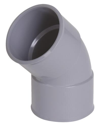 Coude PVC 45° double femelle ø80 - NICOLL