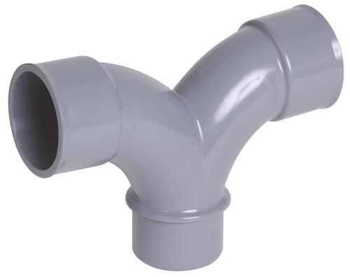 Double coude PVC 87°30 grand rayon mâle femelle ø32 - NICOLL