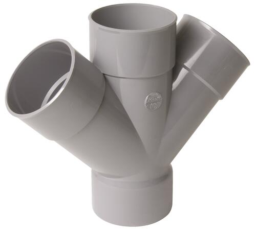 Culotte PVC 45° double parallèle femelle ø100 - NICOLL