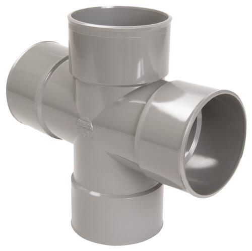 Culotte PVC 87°30 double parallèle femelle ø100 - NICOLL