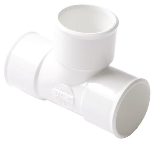 Té pied de biche blanc PVC 87°30 triple femelle ø40 blanc - NICOLL