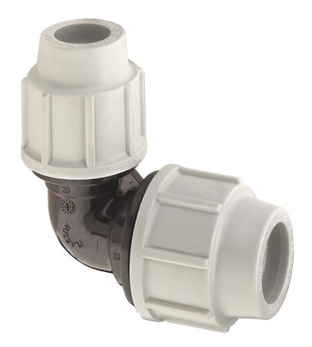 Coude 90° réduit à compression PE ø25-20 - PLASSON