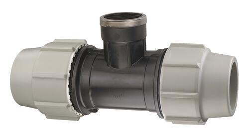 Té à compression femelle au centre 20/27 PE ø20-16 - PLASSON