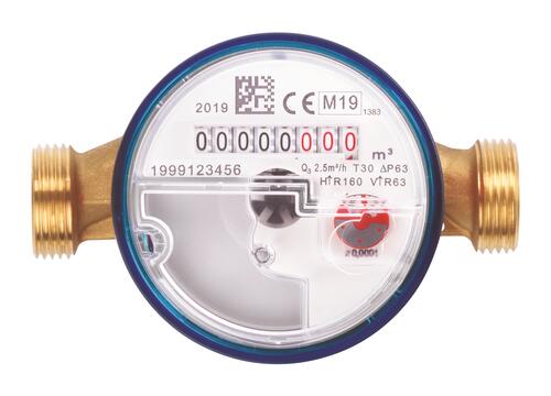 Compteur d'eau froide à jet unique pré-équipé capteur radio 26/34