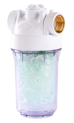 Mini filtre anticalcaire pour chauffe eau double action