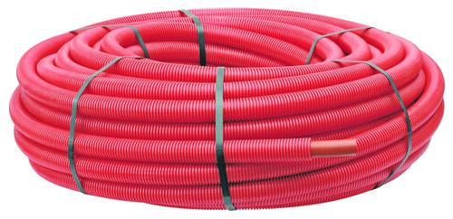 Tube PER  gainé rouge ø16 100m