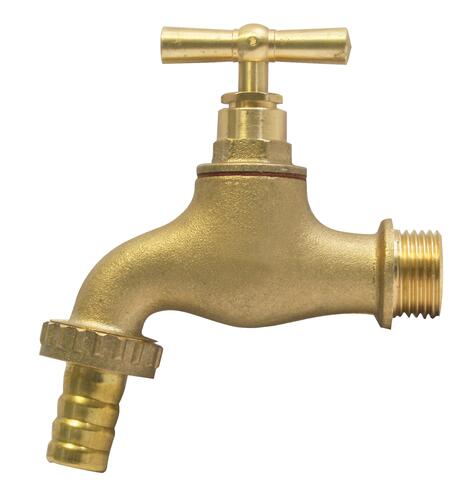 Robinet d'arrosage avec raccord au nez 15/21- 15/21 brut