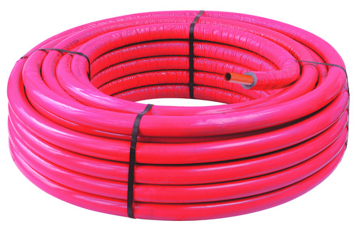 Tube PER gainé isolé rouge ø12 50m SOMATHERM 130-12-50S