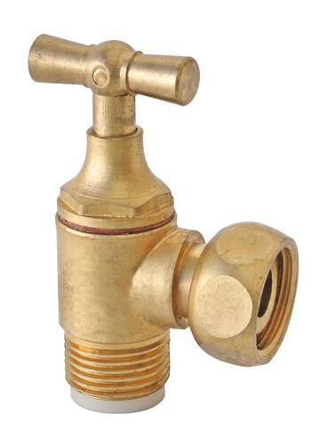 Robinet d'arrêt WC équerre monobloc brossé