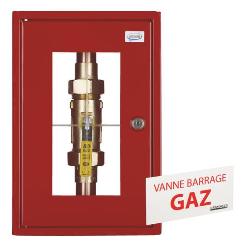 Coffret simple coupure gaz naturel et propane entrée/sortie ø28