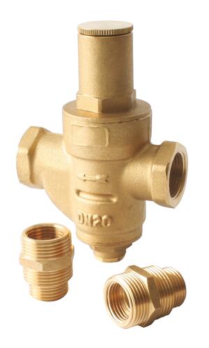 Régulateur de pression à membrane double femelle 15/21 et raccords multifiletés double mâle 15/21