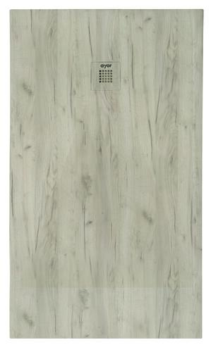 Receveur de douche résine de synthèse RECEA nature bois 80x120