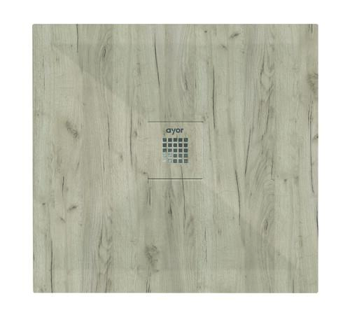 Receveur de douche résine de synthèse RECEA nature bois 90x90