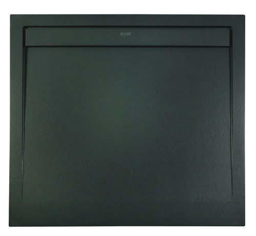 Receveur de douche caniveau résine de synthèse RUNA noir 90x90