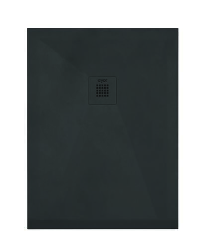 Receveur de douche résine de synthèse RECEA noir 80x100