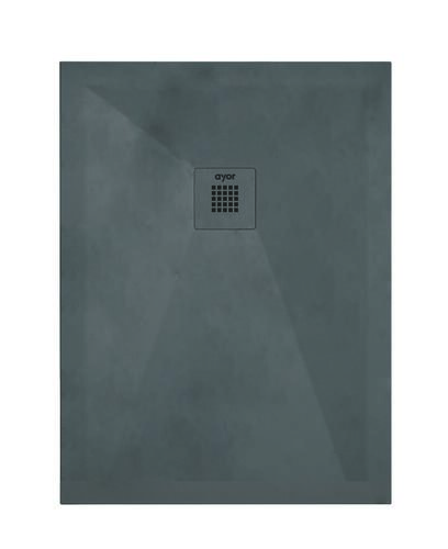 Receveur de douche résine de synthèse RECEA gris anthracite 100x140