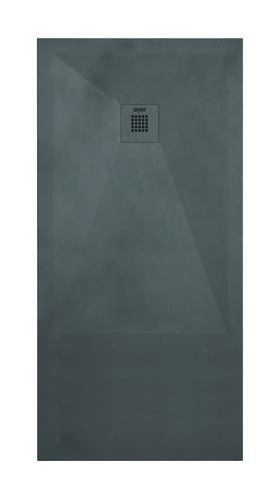 Receveur de douche résine de synthèse RECEA gris anthracite 80x180