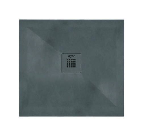 Receveur de douche résine de synthèse RECEA gris anthracite 80x80