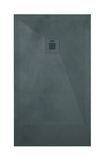 Receveur de douche résine de synthèse RECEA gris anthracite 90x140