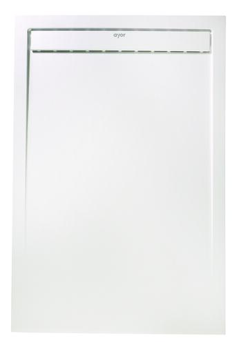 Receveur de douche caniveau résine de synthèse RUNA blanc 70x100