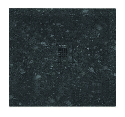 Receveur de douche résine de synthèse RECEA terrazzo noir 80x80