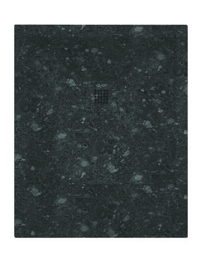 Receveur de douche résine de synthèse RECEA terrazzo noir 80x100
