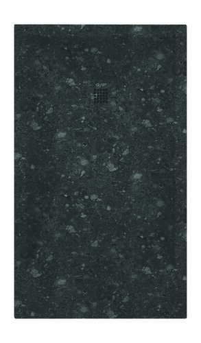 Receveur de douche résine de synthèse RECEA terrazzo noir 80x120
