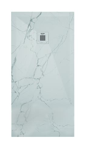 Receveur de douche résine de synthèse RECEA marbre blanc 80x180