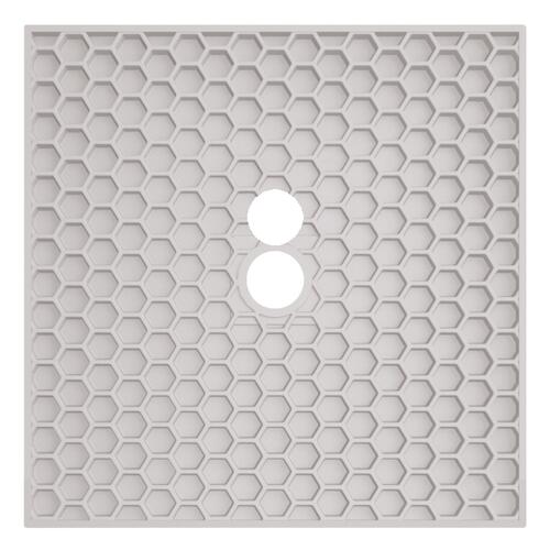 Receveur de douche resine LARA gris perle 80x80 avec bonde ELMER BY AYOR 201016608 - vue 4