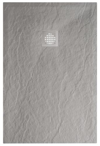 Receveur de douche resine LARA gris perle 80x120 avec bonde ELMER BY AYOR 201016610