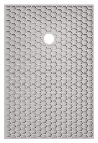 Receveur de douche resine LARA gris perle 80x180 avec bonde ELMER BY AYOR 201016614 - vue 4