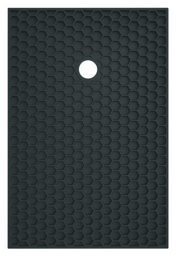 Receveur de douche resine LARA noir 80x120 avec bonde