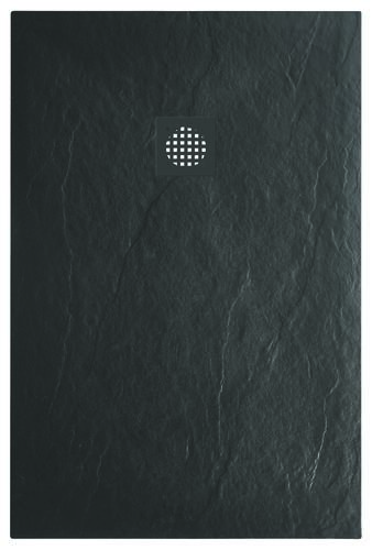 Receveur de douche resine LARA noir 90x160 avec bonde