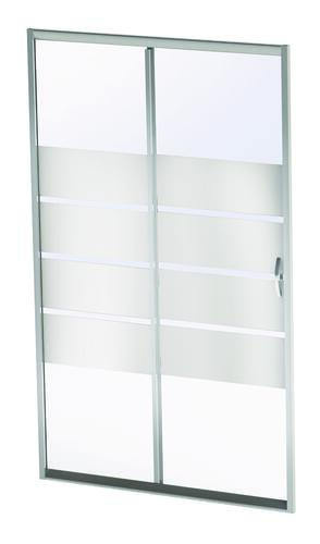 Paroi de douche 2 volets coulissants 120cm profilés chromés ERIS 2