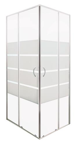 Paroi de douche accès d'angle 90cm profilés chromés ERIS 2